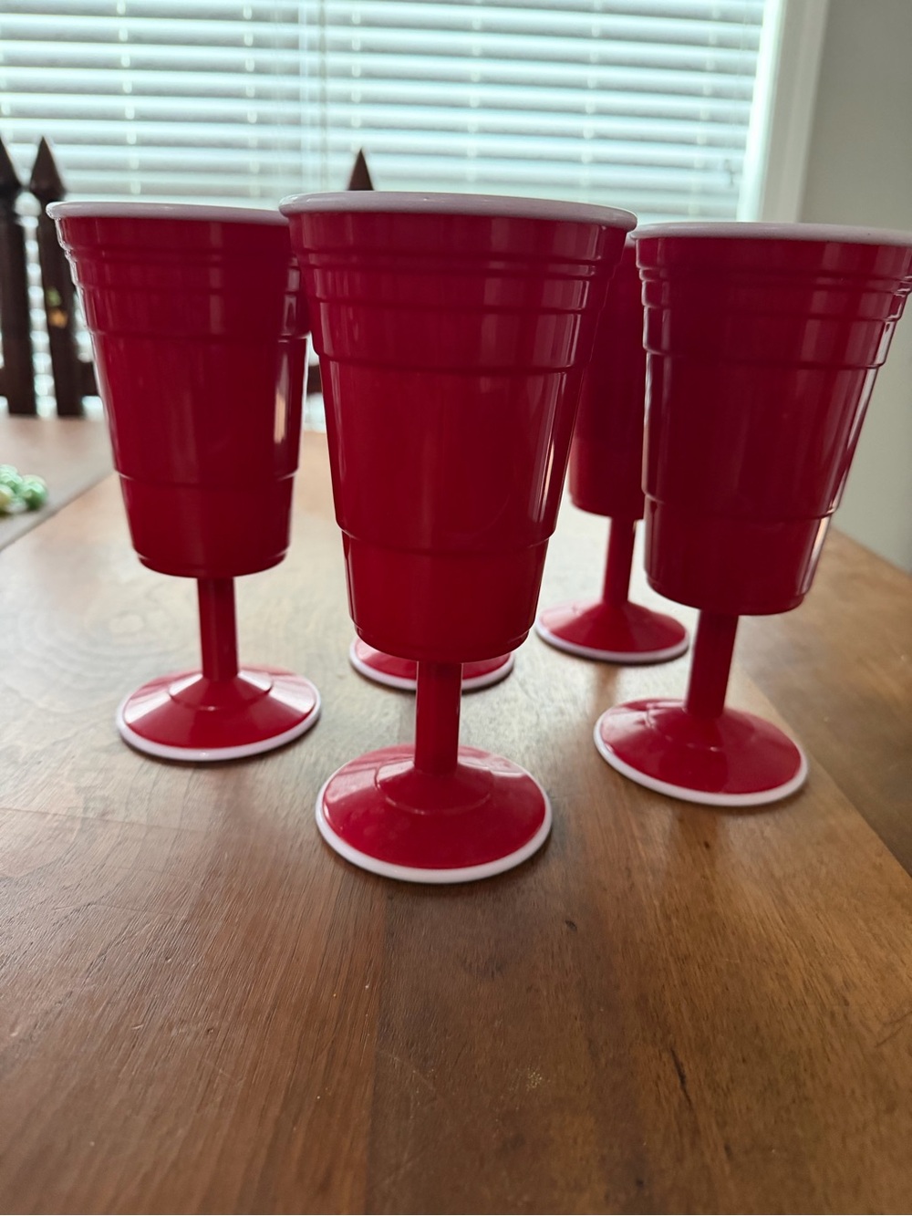Red Cup Living - Set of 5 Plastic Red Solo Cup Wine Glasses
